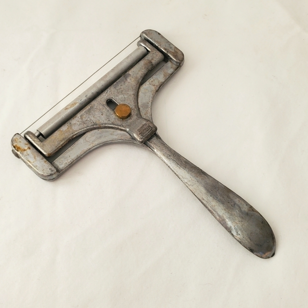 Vintage Aluminum Adjustable Cheese Slicer